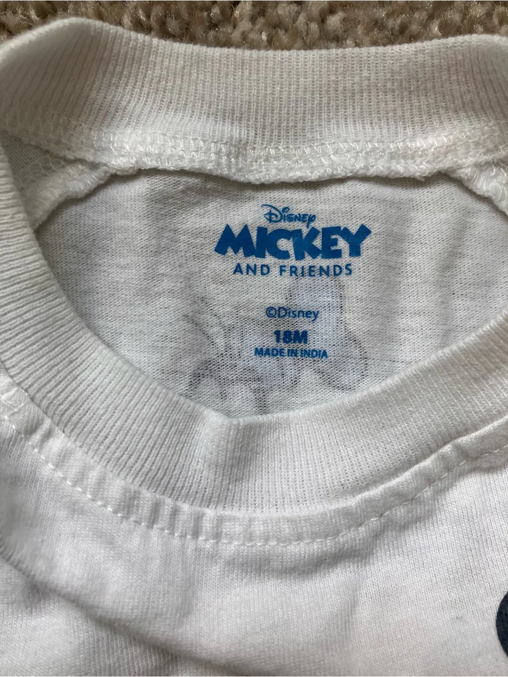 Disney Mickey and Friends White and Blue Infant Tee